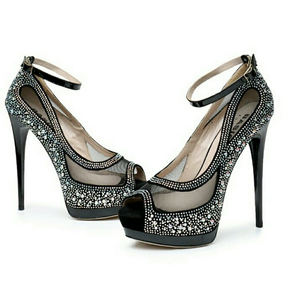 rhinestone platform shoes